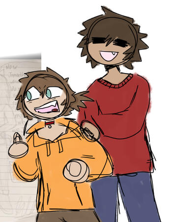 Half doodle + color /2 char. ($12)